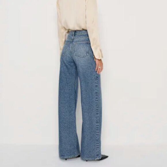 Reformation Classic Blue Wide Leg Jeans - Picture 2 of 10